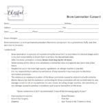 Brow Lamination Consent Form