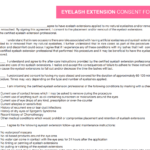 Eyelash Extension Consent Form