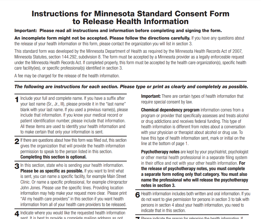 Printable Medical Consent Form For Adults