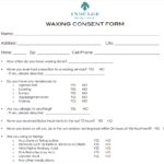 Waxing Consent Form