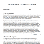 Dental Implant Consent Form