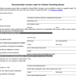 Free Printable Child Travel Consent Form