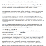 General Dental Consent Forms