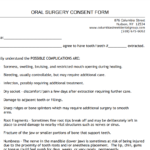 Oral Surgery Consent Form