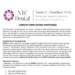 Zoom Whitening Consent Form