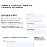 Clean Break Consent Order Form