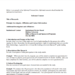 Consent Form Example Psychology