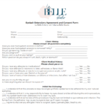 Eyelash Extensions Consent Form 2022