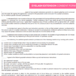 Free Printable Eyelash Extension Consent Form