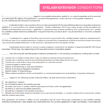 Lash Consent Form Template