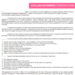 Printable Eyelash Extension Consent Form