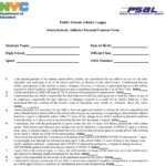 Psal Parent Consent Form