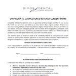 Invisalign Retainer Consent Form
